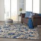 Nourison Aloha 7"10" x 10"6" Natural and Blue Indoor/Outdoor Area Rug, , large