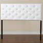 Baxton Studio Viviana Full Upholstered Headboard in White, , large