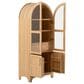 HOMLUX HOMLUX 71" Tall Arched Kitchen Pantry Cabinet with Door Shelves, Farmhouse Kitchen Storage Cabinet with Open & Adjustable Shelves, Hidden Drawer & Glass Door, Cupboard for Kitchen, Dining Room, Natural, , large