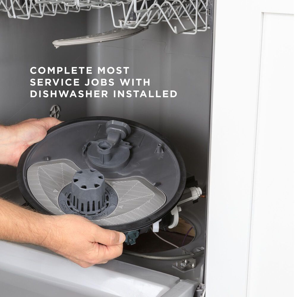 Hotpoint 24" Built-In Front Control Dishwasher with Plastic Interior in Black, , large