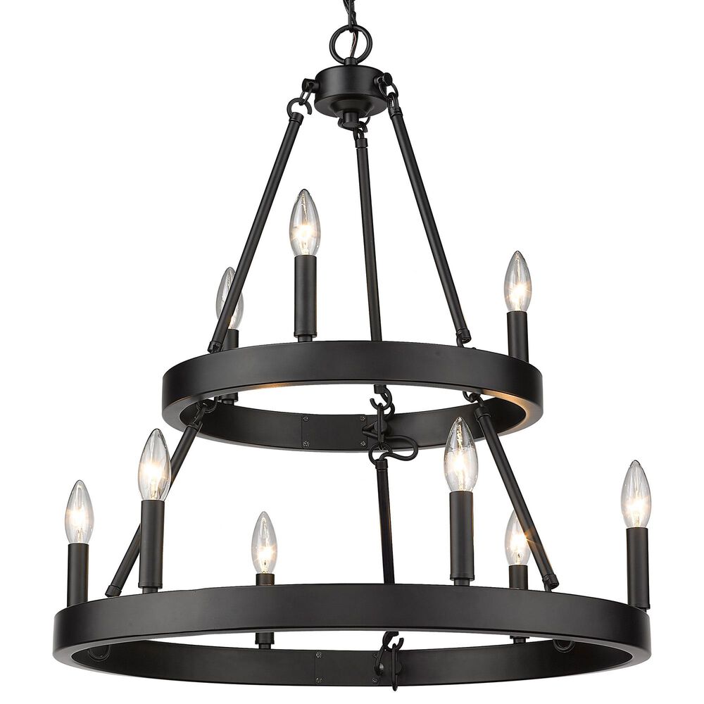 Golden Lighting Alastair 9-Light Chandelier in Matte Black, , large