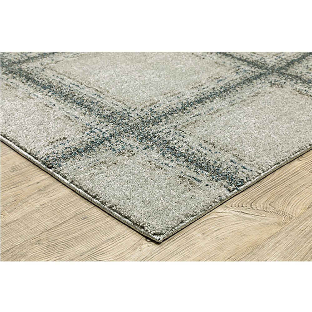 Oriental Weavers Alton Blocks 2&#39;3&quot; x 7&#39;6&quot; Beige and Blue Runner, , large