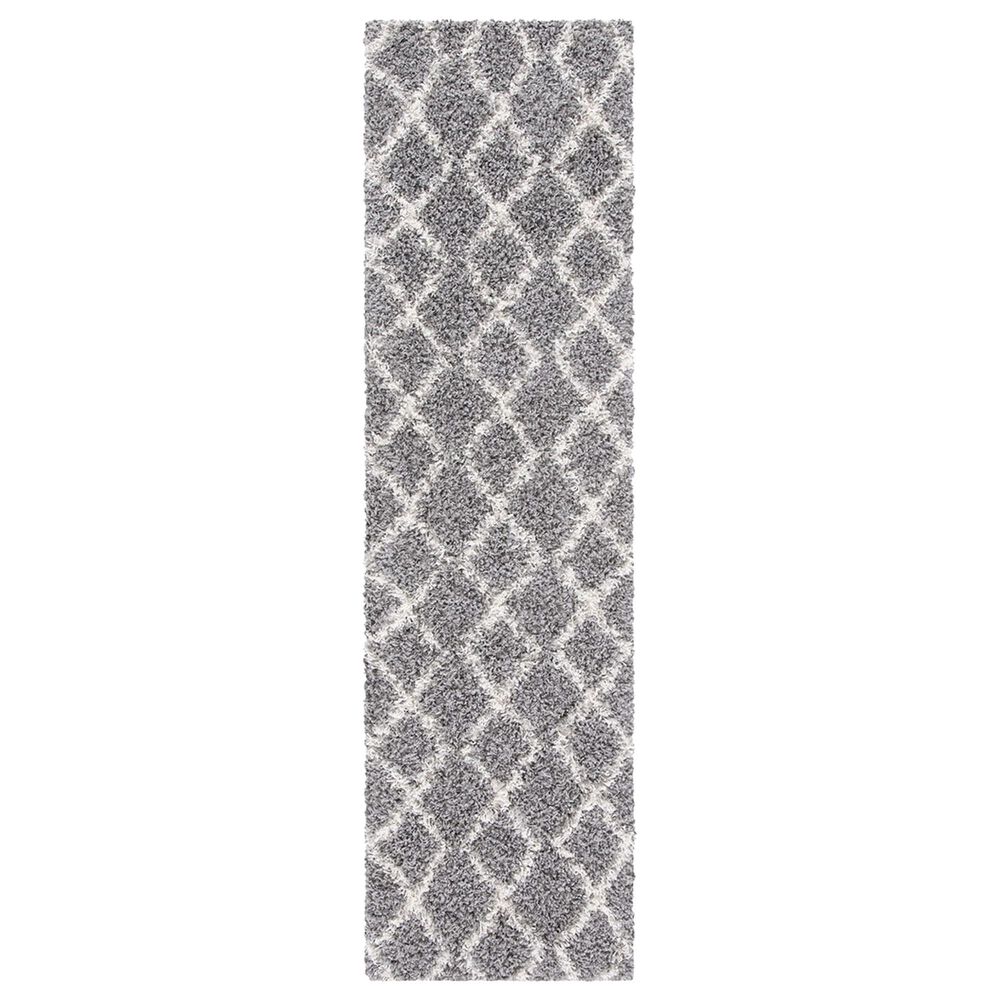Safavieh Venus Shag VNS682J 2"2" x 8" Grey and Ivory Runner, , large