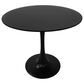 Leisuremod LeisureMod Bristol Mid-Century Modern Round Dining Table with a 31 Wood Top and Iron Pedestal Base with Gloss Finish for Kitchen and Dining Room, , large