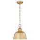 Golden Lighting Holmes 1-Light Mini Pendant in Modern Brushed Gold, , large