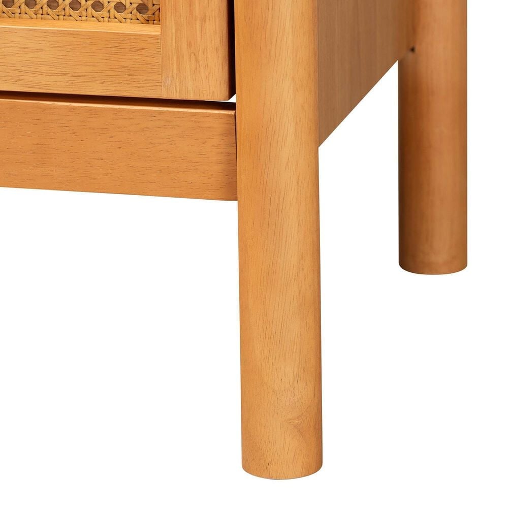 Baxton Studio Jenn 2-Drawer Nightstand in Golden Brown, , large