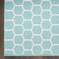 Nourison Twist Reversible 5" x 7" Aqua Indoor/Outdoor Area Rug, , large