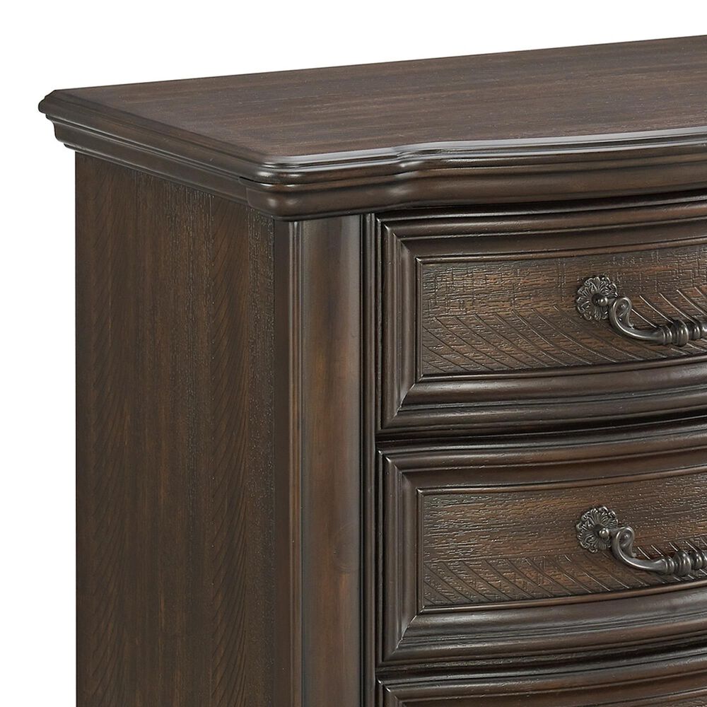 Mayberry Hill Brunswick King Panel Bed with Two Nightstands in Mahogany, , large