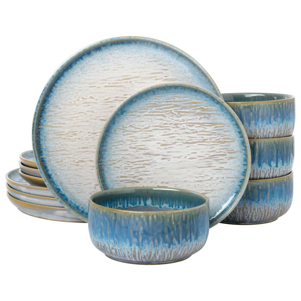 Gifts Plus Talia 12-Piece Dinnerware Set in Light Blue, , large