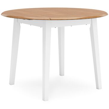 Ashley Dropleaf Table in Natural and White, , large