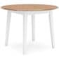 Ashley Dropleaf Table in Natural and White, , large
