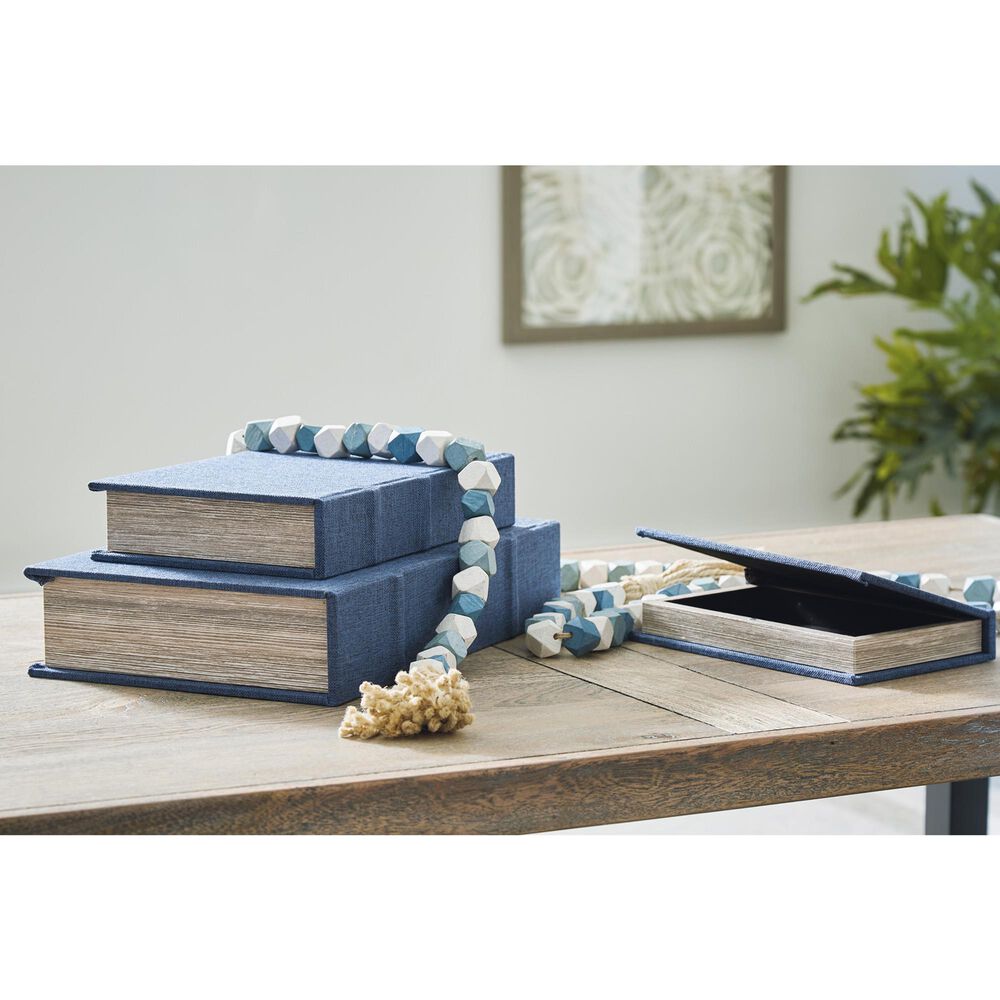 Ashley Jolina Decorative Box in Blue &#40;Set of 3&#41;, , large