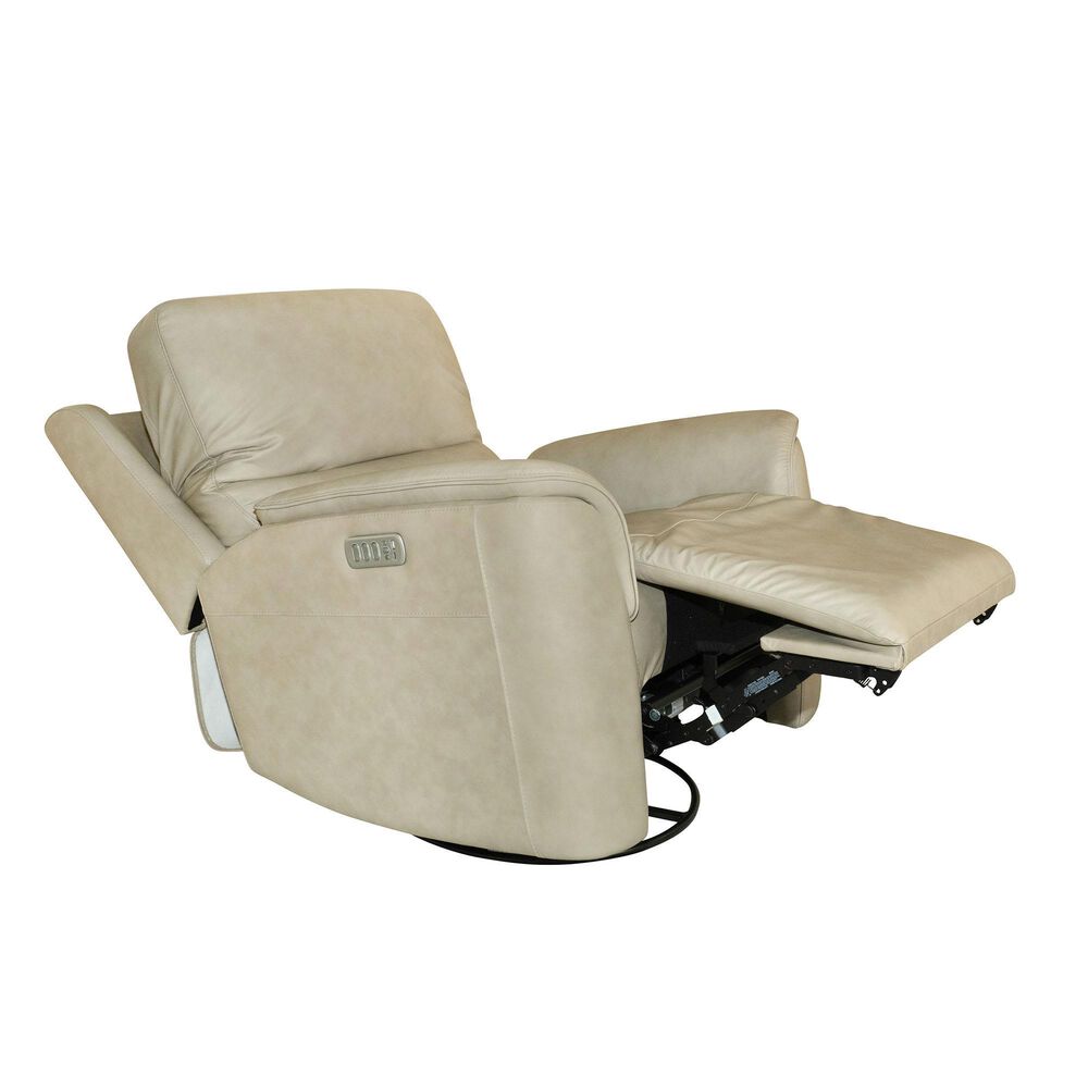 Flexsteel Henry Power Swivel Glider Recliner in Beige, , large