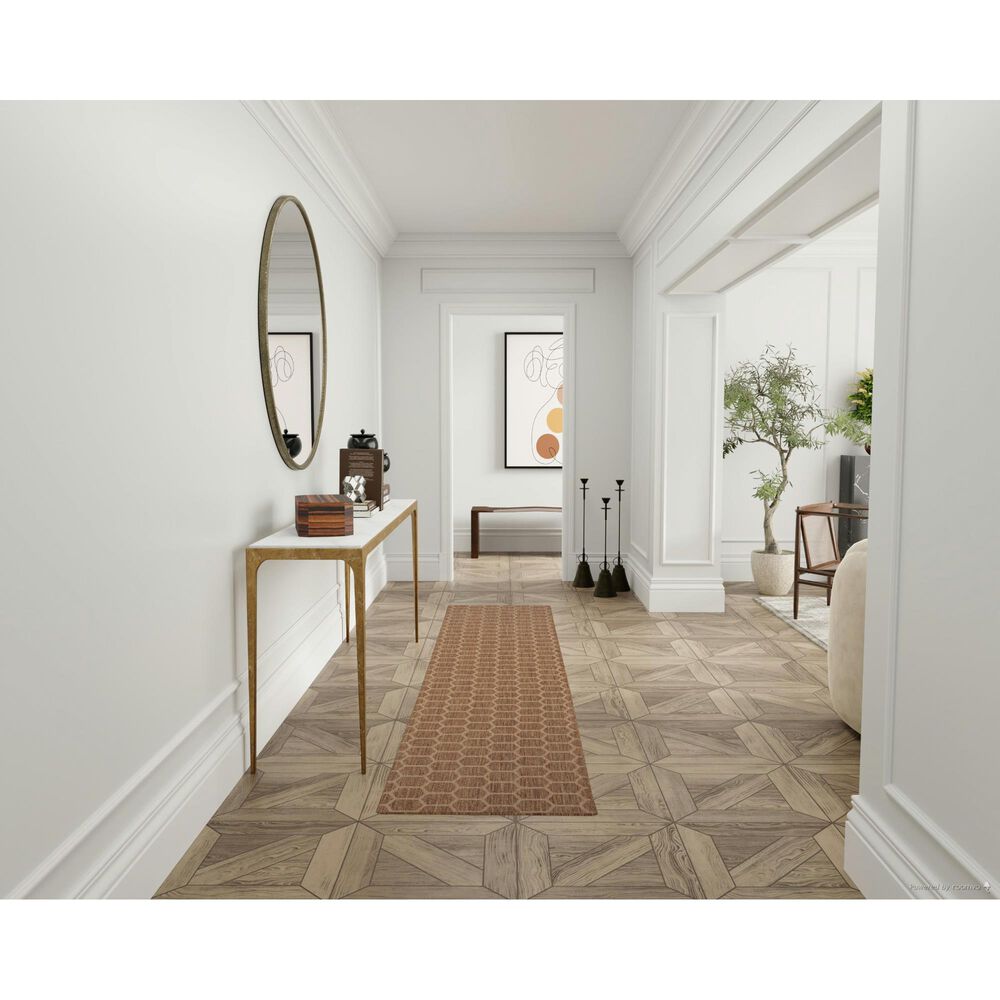 Nourison Twist Reversible 2&#39;2&quot; x 10&#39; Natural Indoor/Outdoor Runner, , large