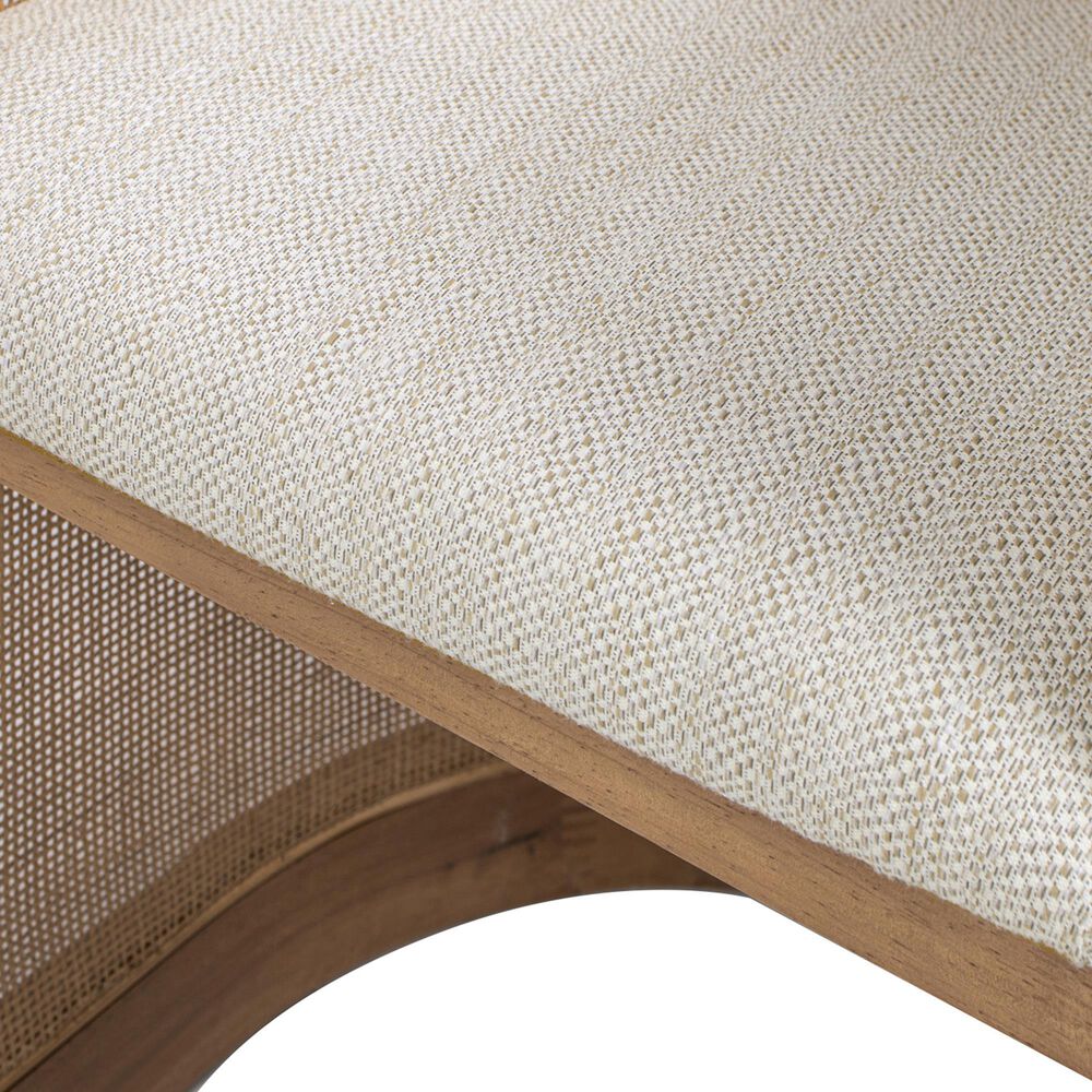 Jennifer Taylor Home Lilith Arm Chair with White Pepper Cushion in Natural, , large