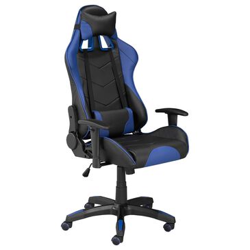 Brassex Sorrento Gaming Chair in Black and Blue, , large