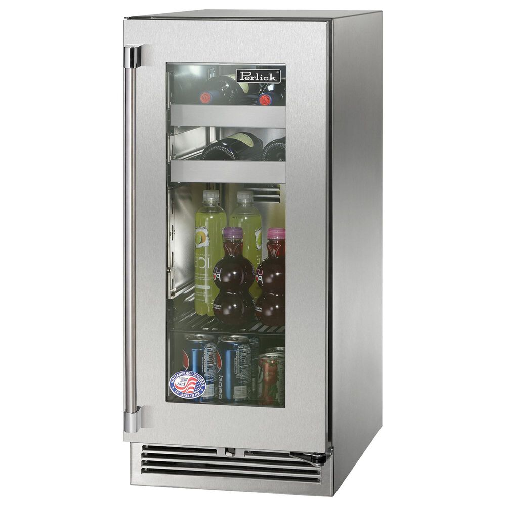 Perlick Marine Signature Series 2.8 Cu. Ft. Beverage Center with Left Hinge and Solid Door in Stainless Steel, , large