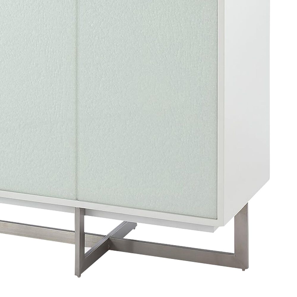 Urban Home Eliza Sideboard in Ultra White and Brushed Stainless, , large