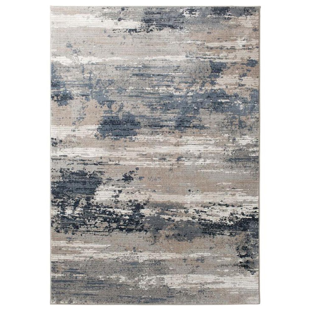 Central Oriental Clearwater Rhine Chalk and Shade 7"10" Round Area Rug, , large