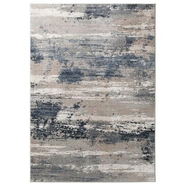 Central Oriental Clearwater Rhine Chalk and Shade 7"10" Round Area Rug, , large