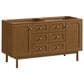 James Martin Laurent 60" Double Bathroom Vanity in Honey Oak with 3 cm White Zeus Silestone Top and Rectangular Sinks, , large