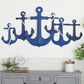 Maple and Jade 24" x 48" Anchor Indoor Outdoor Home Wall Decor with Detailing in White and Blue, , large