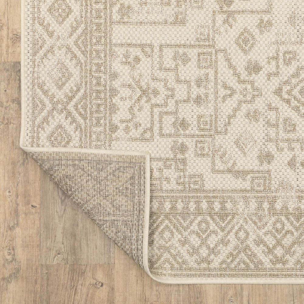 ROW by Oriental Weavers Zarina Southwestern Beige and Ivory 5'3" x 7'3" Indoor/Outdoor Area Rug, , large