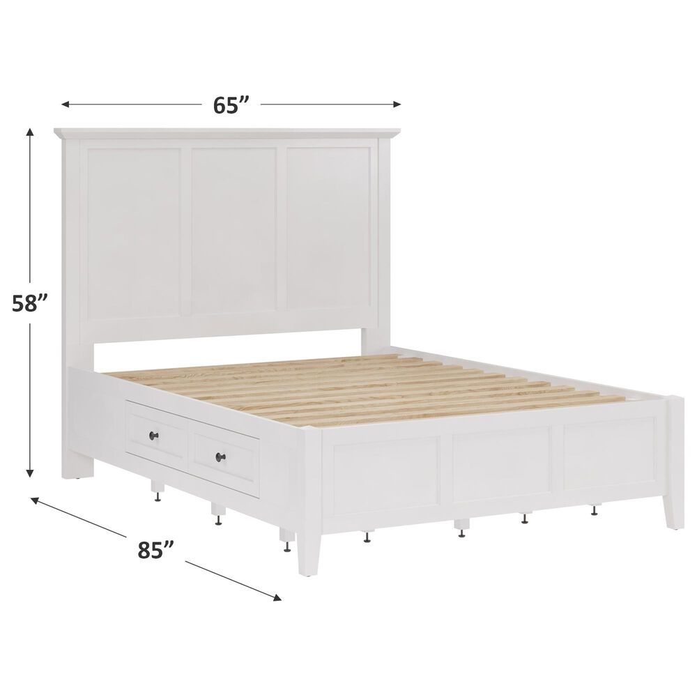 Urban Home Grace Queen 4-Drawer Platform Storage Bed in Snowfall White and Black, , large