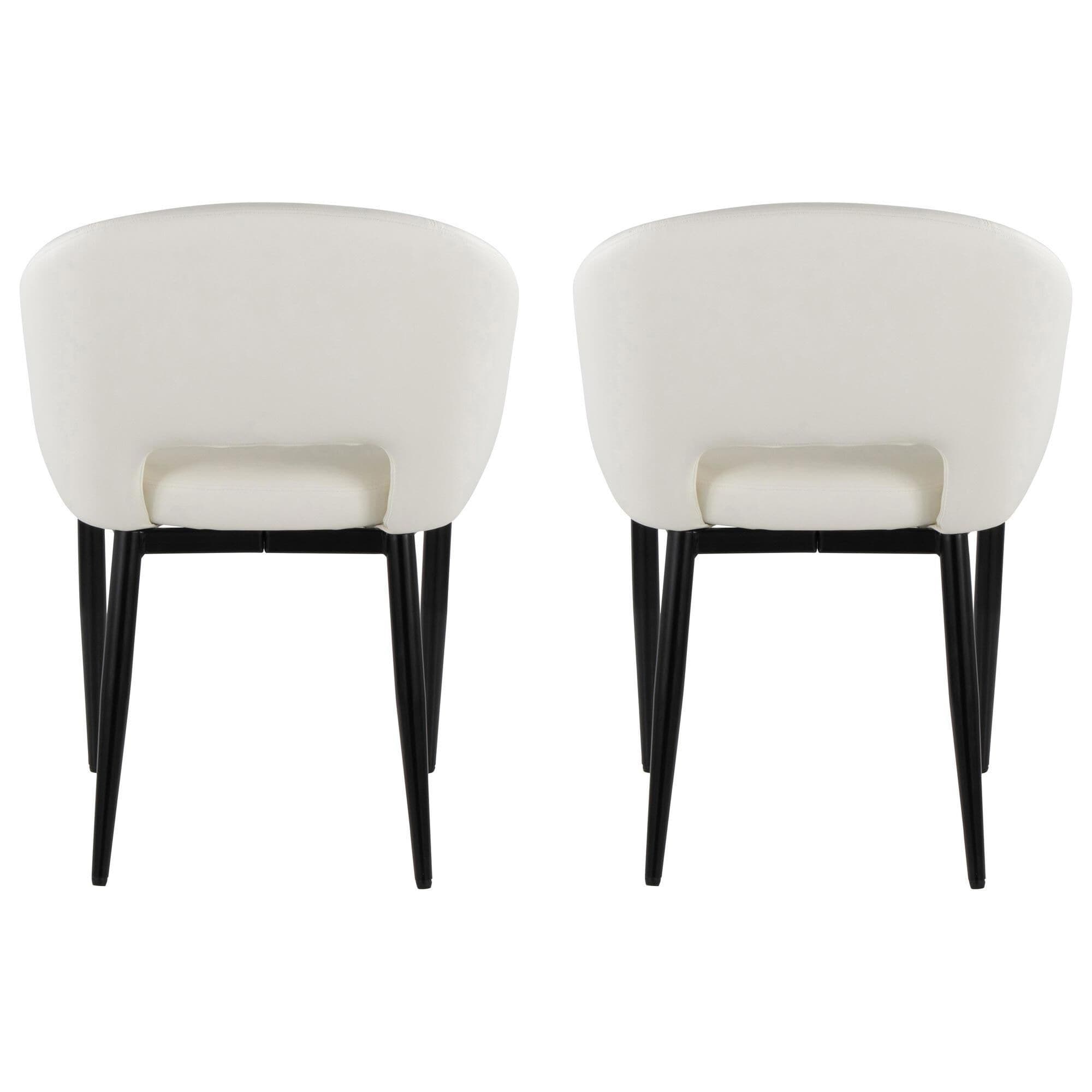 LUMiRiSE / ≠encore. LumiSource Renee Upholstered Contemporary Chair in Black Metal and