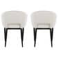 LumiSource Renee Upholstered Contemporary Chair in Black Metal and White Faux Leather by LumiSource, , large