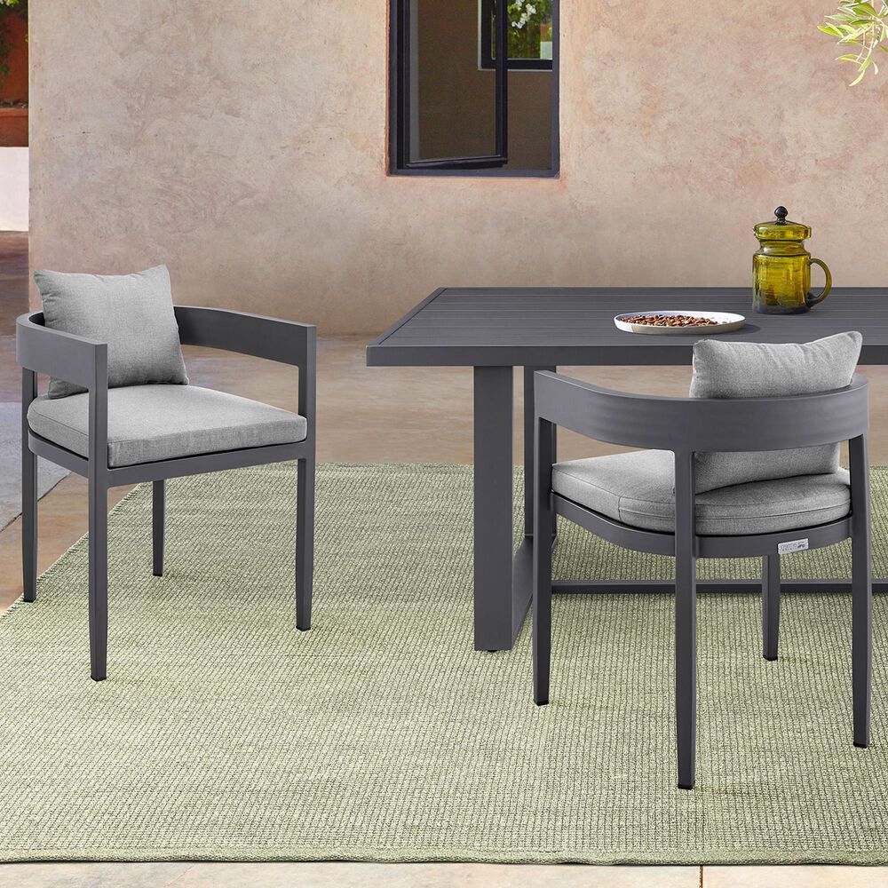 Blue River Menorca Outdoor Dining Chair in Dark Grey (Set of 2), , large