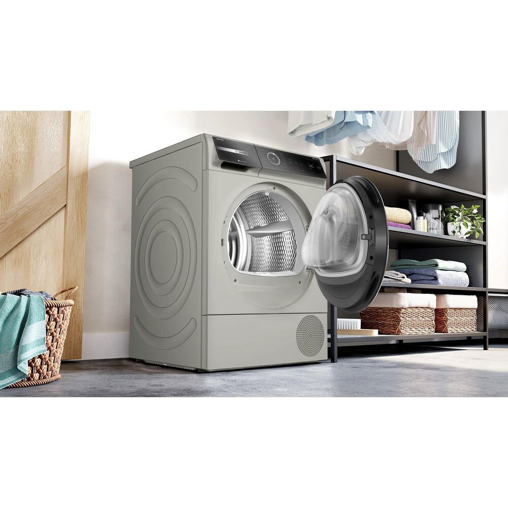 Bosch 800 Series 4 Cu. Ft. Front Load Electric Dryer in Pearl Steel, , large