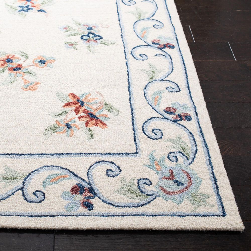 Safavieh Micro-Loop MLP376A 2&#39;3&quot; x 9&#39; Ivory and Gray Runner, , large