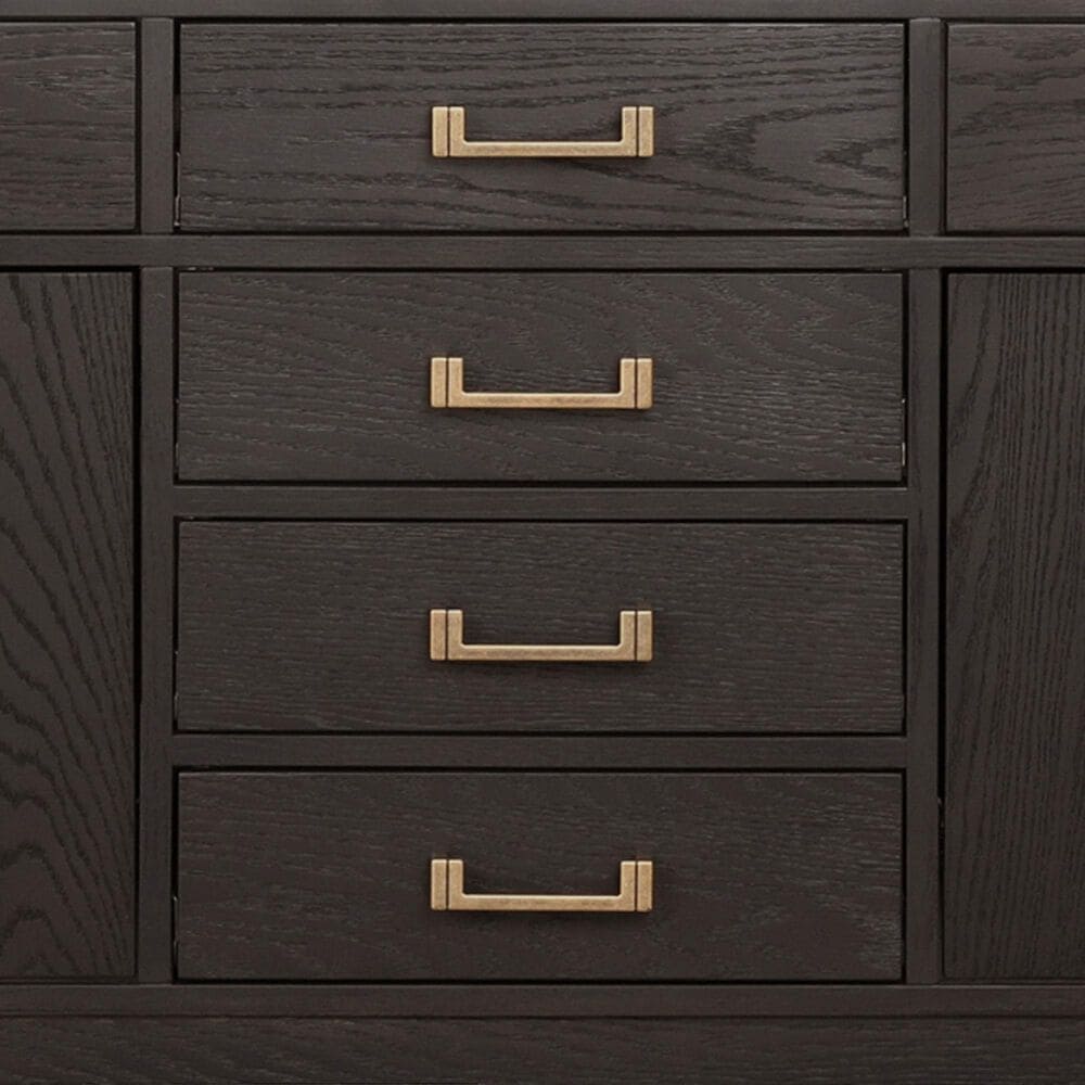 Lexora Home Laurel 80&quot; Double Bathroom Vanity in Brown Oak with White Quartz Top and Rectangular Sinks, , large