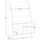 RiverRidge Home 2-Cubby Kid Book Rack with 2-Blue Bin in White, , large