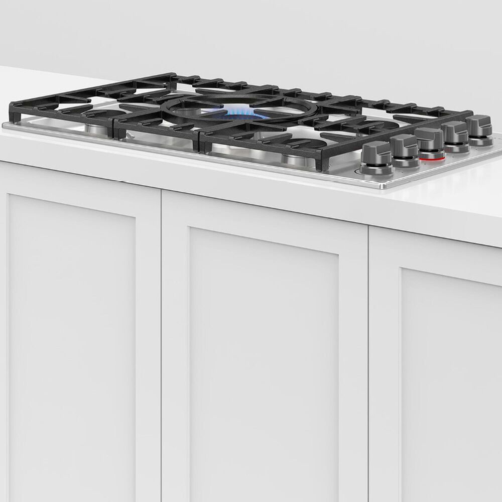 Fisher &amp; Paykel 36" Gas Cooktop with 5 Sealed Dual Flow Burners in Stainless Steel, , large