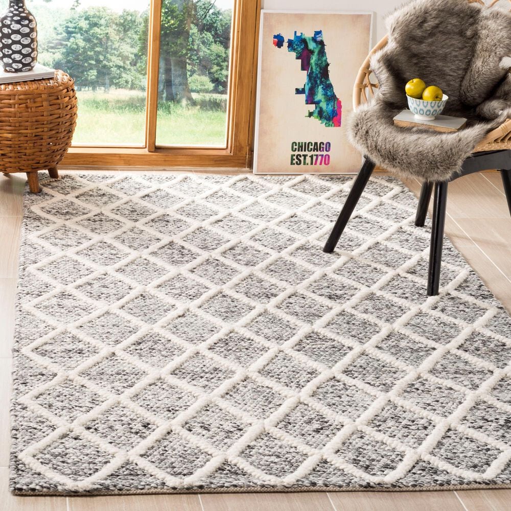 Safavieh Natura NAT711C 4&#39; x 6&#39; Ivory and Black Area Rug, , large
