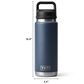 YETI Rambler 26 Oz Water Bottle with Color-Matched Chung Cap in Sea View, , large