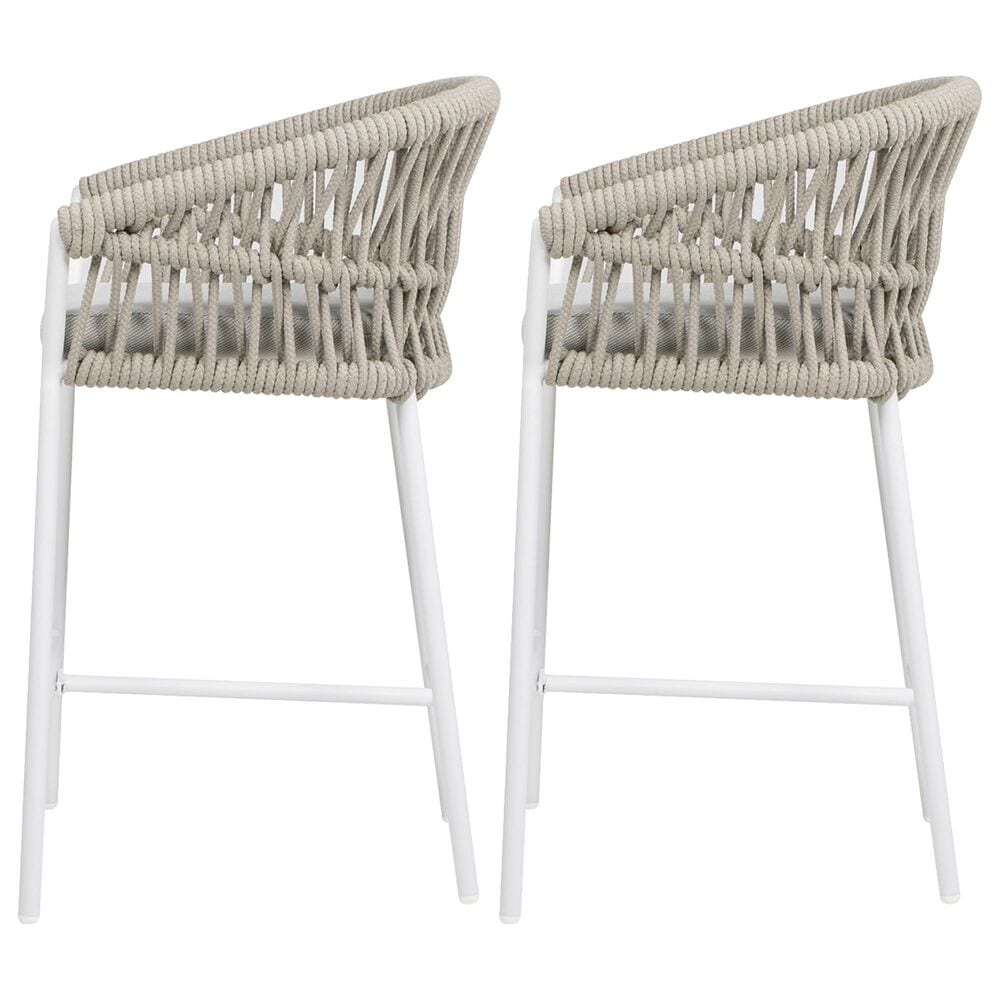 Hearth and Haven Maiden Patio Counter Stool in Beige &#40;Set of 2&#41;, , large