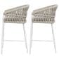 Hearth and Haven Maiden Patio Counter Stool in Beige (Set of 2), , large