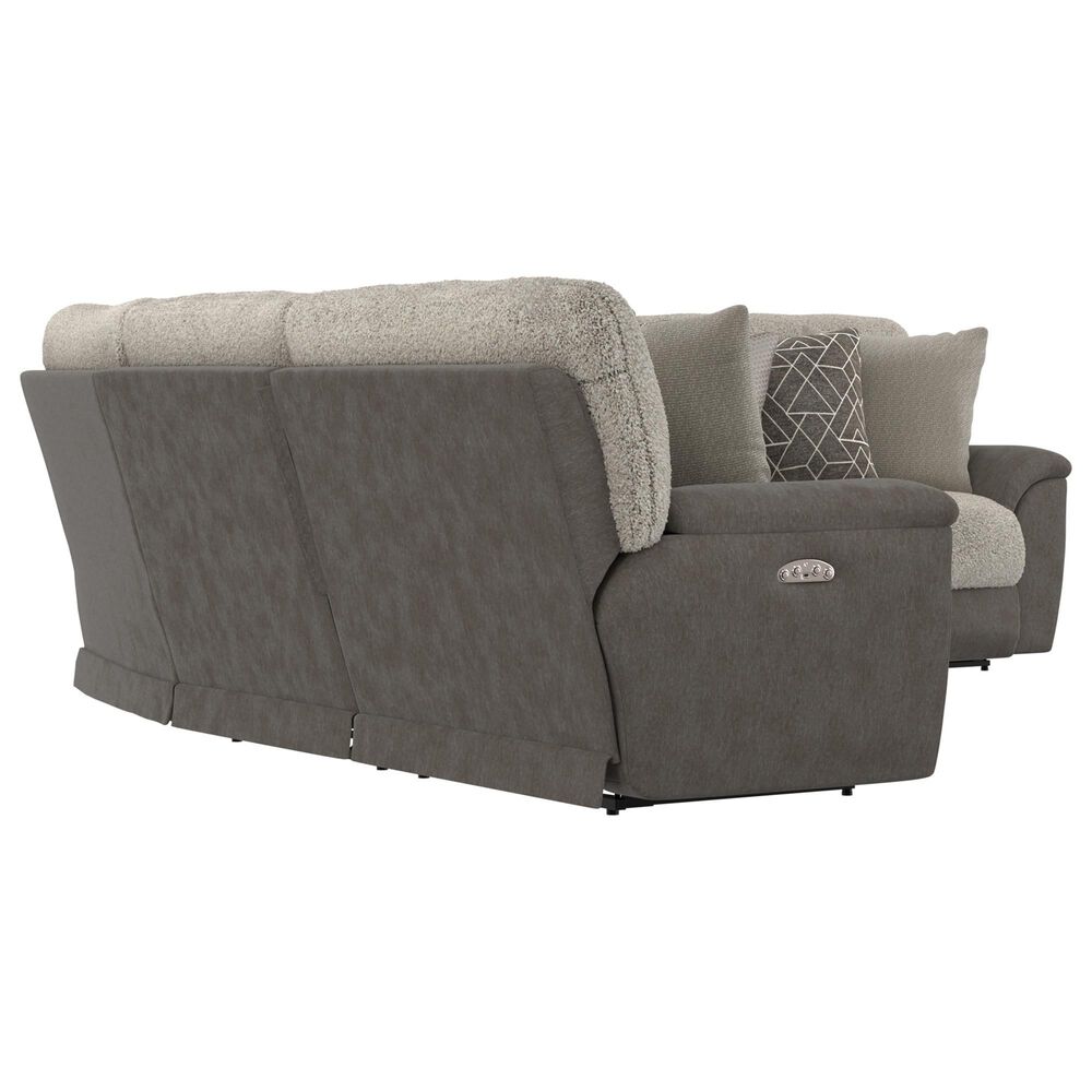 Catnapper Rendezvous 5-Piece Power Reclining Symmetrical Sectional in Slate and Fawn, , large