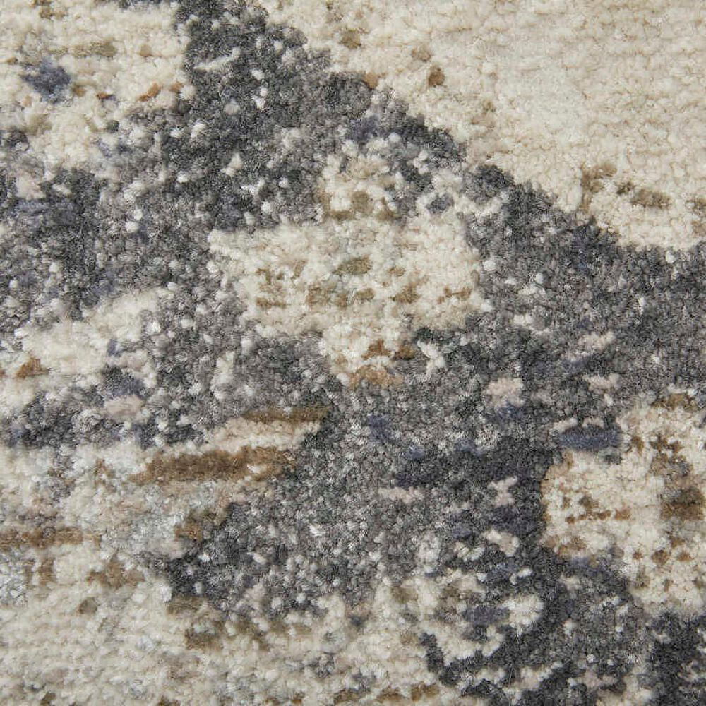 Feizy Kano Oriental 7&#39;10&quot; x 10&#39; Ivory and Charcoal Area Rug, , large