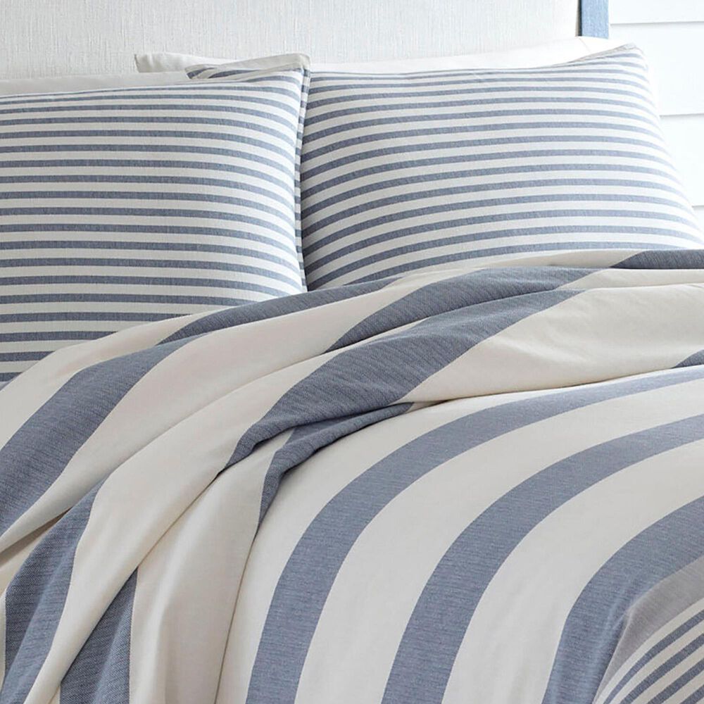 Revman Fairwater 3-Piece Queen Duvet Cover Set in Bright Cobalt, Grey and White, , large