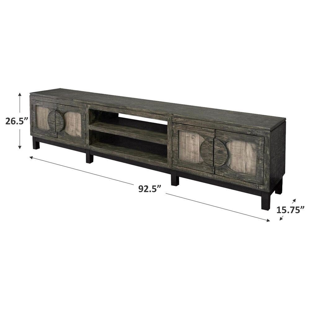 Fallridge Cosala 93&quot; TV Console in Rustic Brown, , large
