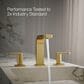 Kohler Parallel Widespread Bathroom Sink Faucet in Vibrant Brushed Moderne Brass, , large