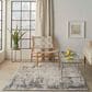 Nourison Tangra 5"3" x 7"3" Cream and Grey Area Rug, , large