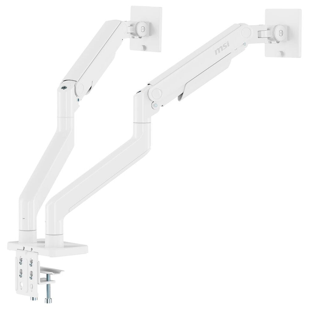 MSI Dual-Arm Monitor Mount for 17 to 45" Displays in Matte White, , large