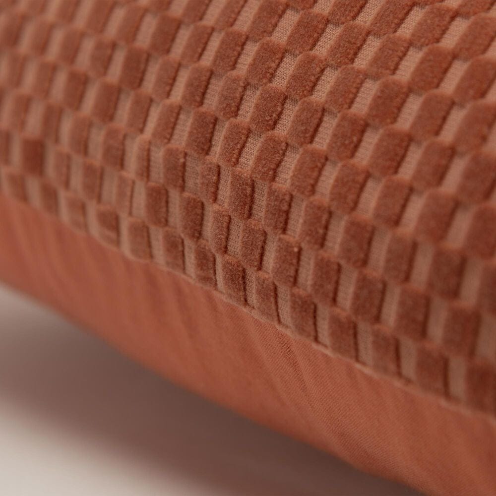 Rizzy Home 20&quot; x 20&quot; Geometric Down Filled Throw Pillow in Terra Cotta, , large