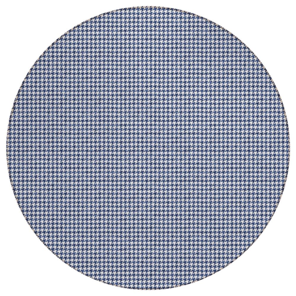 Dalyn Rug Company Hinton 10" Round Navy Indoor/Outdoor Area Rug, , large