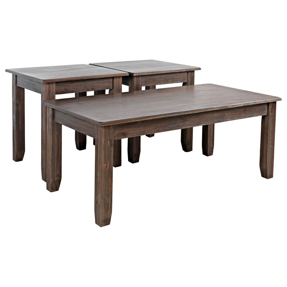 Waltham Eros 3-Piece Occasional Table Set in Brushed Chestnut, , large